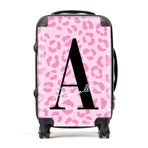 Personalised Leopard Print Suitcases Dyefor