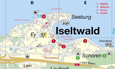 Karte Iseltwald - Chalet Feldbluemli, Iseltwald, Berner-Oberland ...