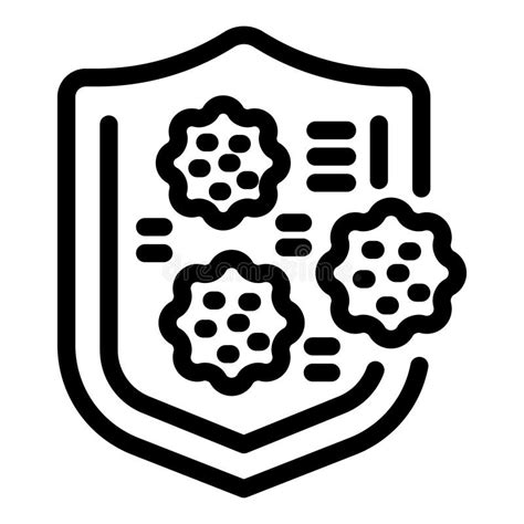 Body Virus Infection Icon Outline Vector Protect Physical Shape Stock