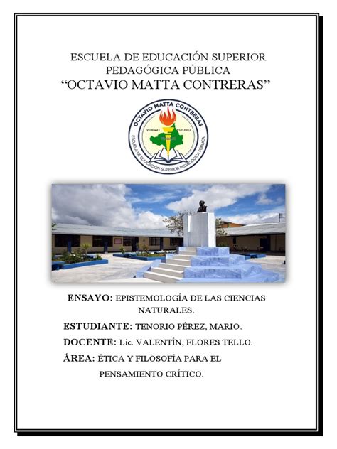 Ensayo Epistemología De Las Ciencias Naturales Descargar Gratis Pdf