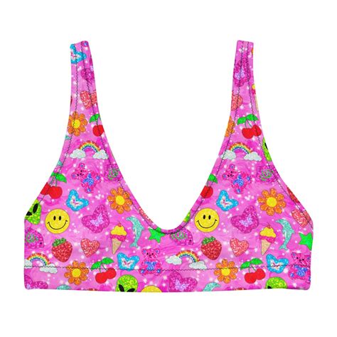 Pink Bikini Rave Top Rave Outfit Set Women Plus Size Bikini Plus Size Rave Outfit Clothing