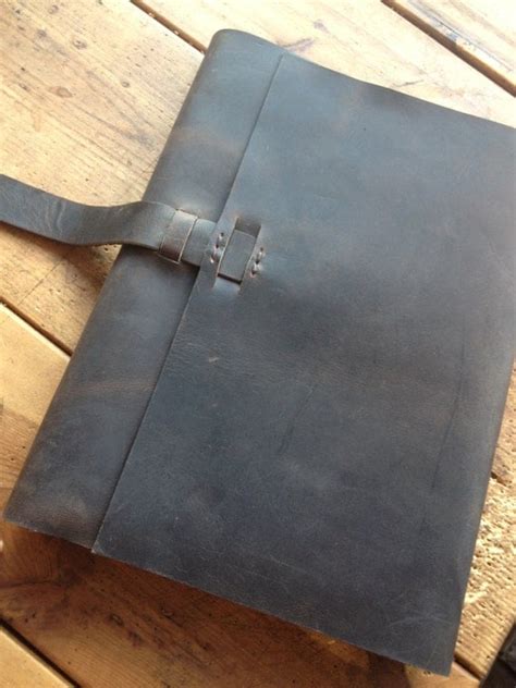 Leather Sketchbook Large Leather Refillable By Lusciousleathernyc