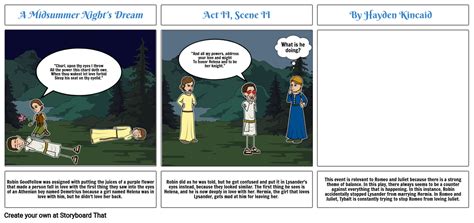 A Midsummer Nights Dream Storyboard By Haydenkincaid