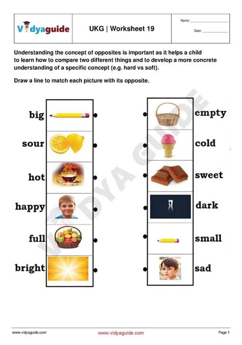 Ukg Worksheet English