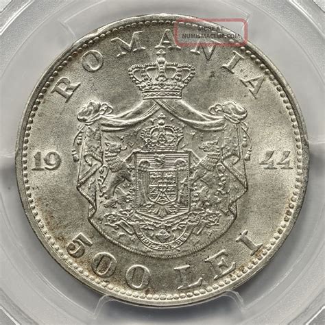 Romania Pcgs Ms 64 500 Lei 1944 Rare This