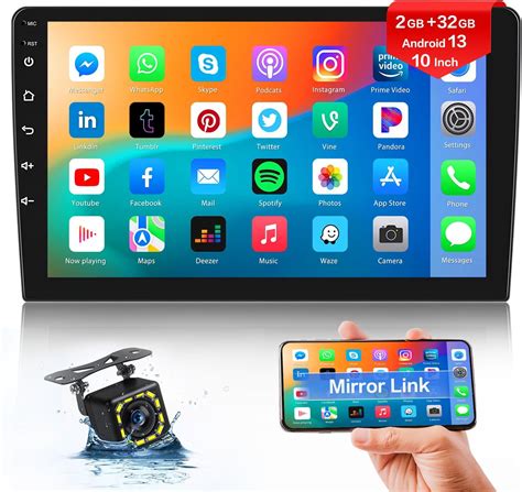 Double Din Car Stereo Touchscreen 10 Inch Floating Car