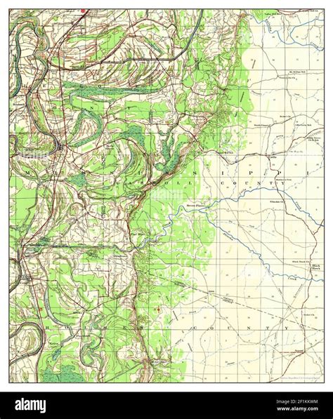 Seven Pines Mississippi Map 1940 162500 United States Of America