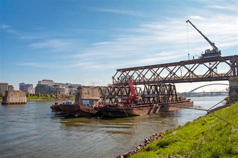 Disassembly Old Bridge Editorial Stock Image Image Of Slovakia 166184784