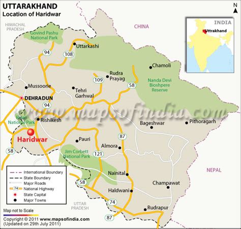 Haridwar In Uttarakhand Map - Connie Celestina