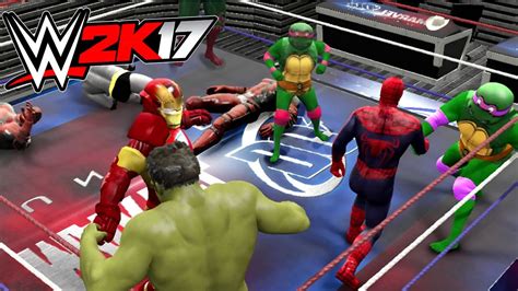 Superheroes War Man Hulk Vs Spider Man Vs Superman Vs Tmnt