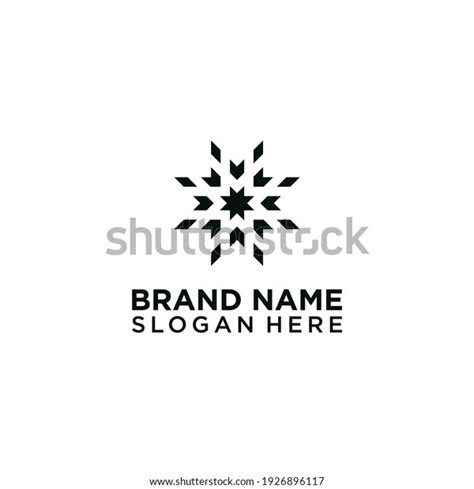 Sun Snow Geometric Logo Design Inspiration Stock Vector Royalty Free