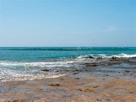 View of the Coral Reef of Hikkaduwa Beach in the Indian Ocean. Copy ...