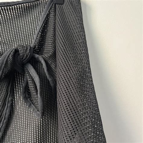 Vintage Black Mesh Bikini Cover Wrap Tie Skirt Dotti Depop