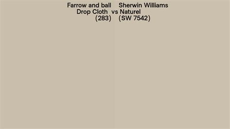 Farrow And Ball Drop Cloth 283 Vs Sherwin Williams Naturel Sw 7542