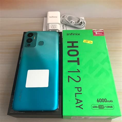 Jual Infinix Hot 12 Play Ram 4GB 128GB Bekas Fullset Resmi Second