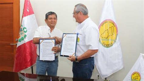 Gobernador Regional Y Alcalde Provincial De Tumbes Firman Convenio