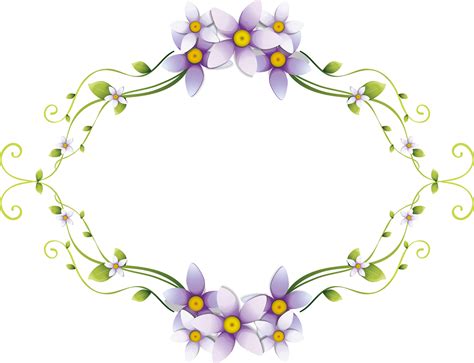 Oval Flower Frame Png