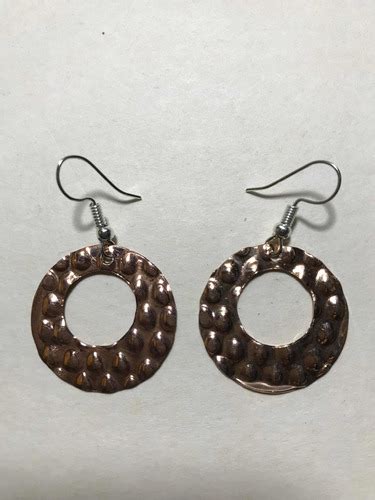 Aretes Artesanales De Cobre Martillado MercadoLibre