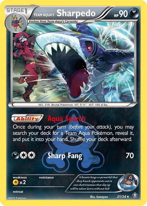 Team Aquas Sharpedo Double Crisis DCR 21 PkmnCards