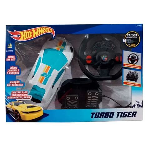 Ve Culo Controle Remoto Fun Es Hot Wheels Turbo Tiger Blanc Toys Onde Brincar Vai Al M Da
