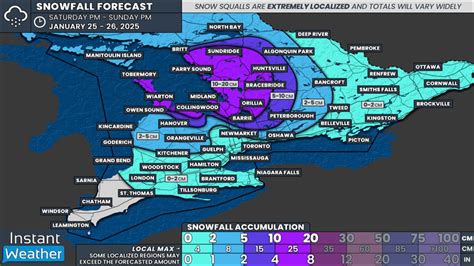 Snow Squalls Return To Southern Ontario This Weekend With Up To 20cm Of