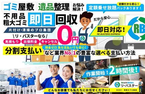 ゴミ屋敷の先へ：片付け業者と共にゴミ屋敷からの脱出へ 【即日リピ多数】不用品回収・ゴミ屋敷・引越しゴミ｜リ・バスター