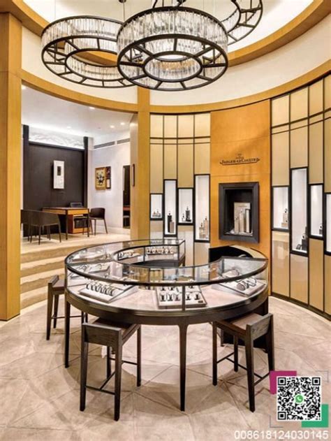 Jaeger Lecoultre Black Stainless Steel Watch Shop Design Store Design
