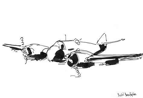 Sketches of WWII planes on Behance