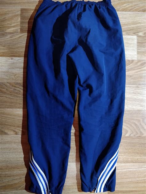 Adidas Vintage Mens Tracksuit Pants Trousers Training Navy Etsy