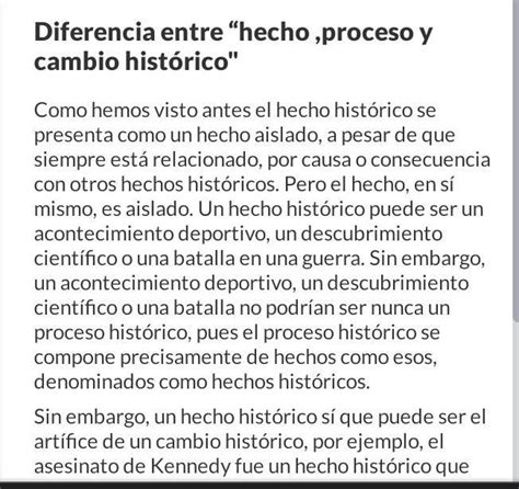 A Qu Se Refiere La Distinci N Entre Hecho Y Procesos Hist Ricos