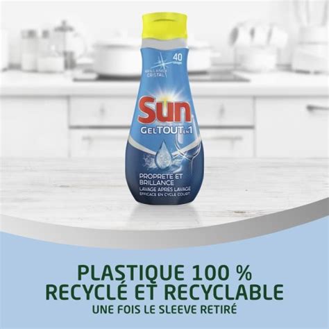 4x40 lavages Gels Lave Vaisselle Sun Tout en 1 Efficacité Brillance