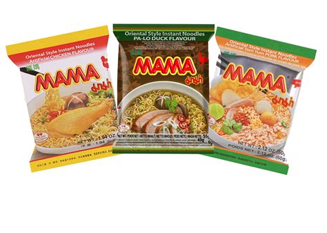 mama bulk instant ramen noodles  pack chicken duck tom yum pork