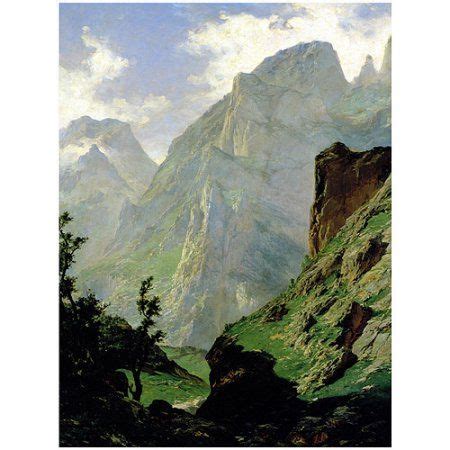 Trademark Fine Art Mountains In Europe 1876 Canvas Art By Carlos De