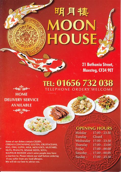 Moon House Maestegs Full Menu Online