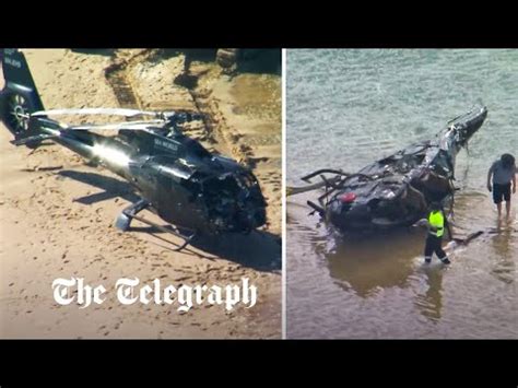 Australia helicopter crash: aircraft nose ripped off in shocking ...