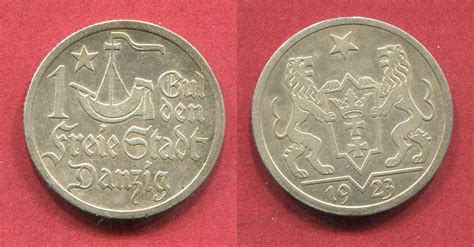 Danzig Freie Stadt 1 Gulden 1923 Kogge Ss Vz MA Shops