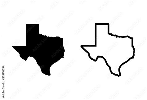 Texas Map Icons Set Texas Map Icon Texas Symbol Stock Vector Adobe