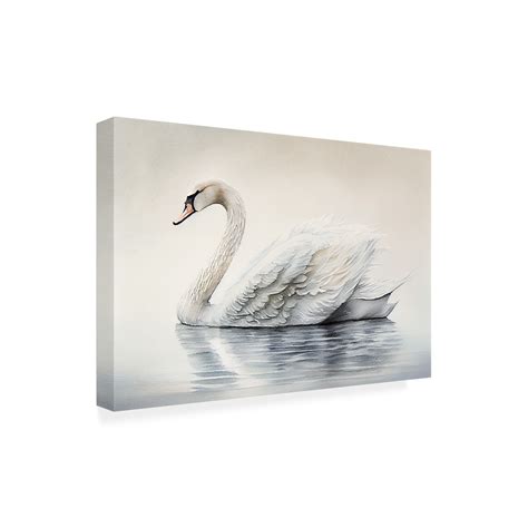 August Grove® Adreyona Sasha The Swan Canvas Art | Wayfair