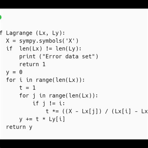 function  computes  lagrange polynomial  scientific diagram