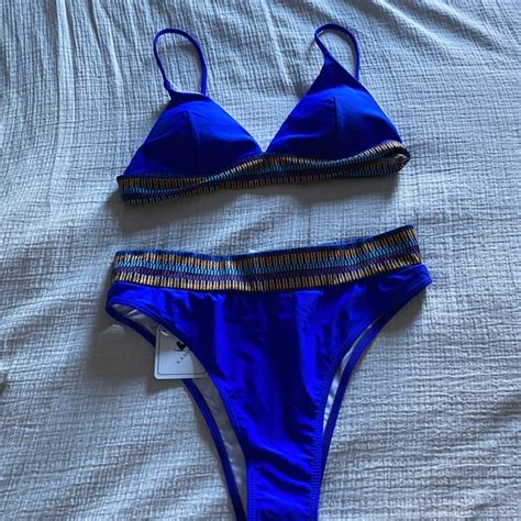 Kamoni Swim Kamoni Large Blue Bikini Poshmark