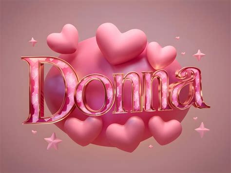 Premium Vector Donna Name Logo Design Background Donna Name