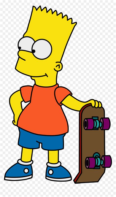 Bart Simpson Skateboarding Drawing