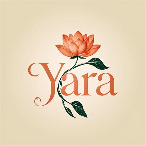 elegant yara logo  lotus flower  botanical design  shirt