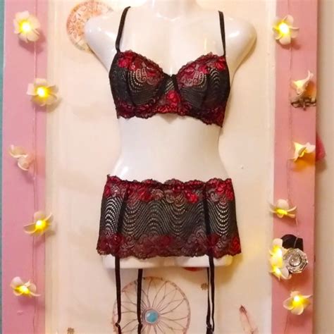 Avidlove Intimates Sleepwear Avidlove Xxl Two Piece Floral Lace Lingerie Set Bra And