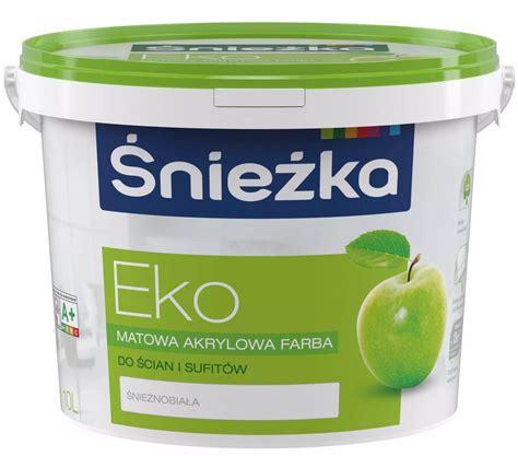farba akrylowa eko biala  sniezka
