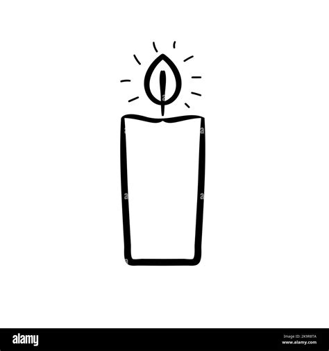 Advent Candle Vector Illustration For Coloring Book Stock Vector Image