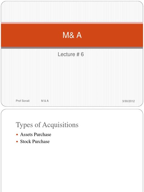 types  acquisition    stocks mergers