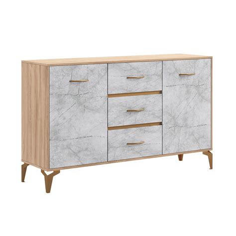 Комод-тумба Svetlana Lux, 1402х400х855, Дуб золотой/Каспий светлый ...