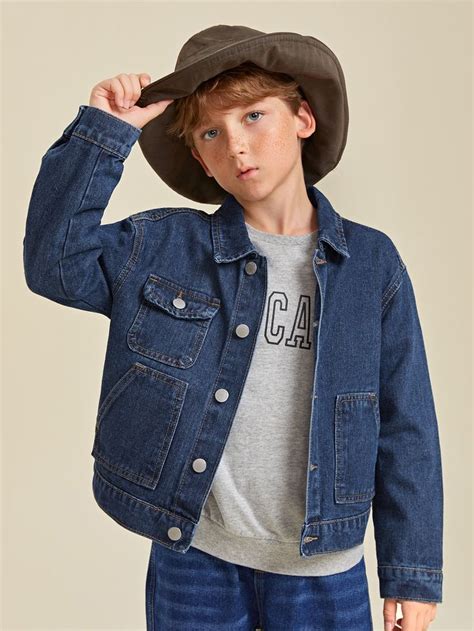 Boys Flap Pocket Denim Jacket | Trendy and Stylish