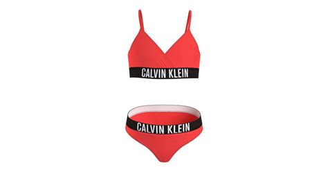 Calvin Klein Triangel Bikini Crossover Triangle Bikini Set In Unifarbener Optik